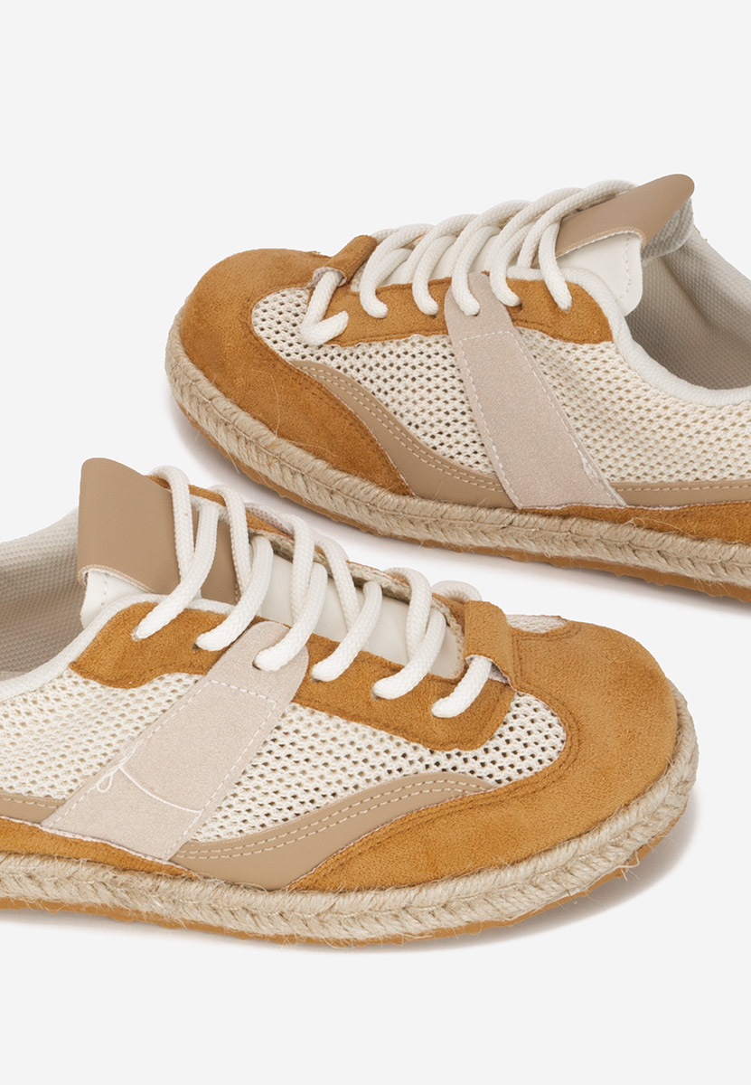 Camelowe sneakersy damskie Dianka