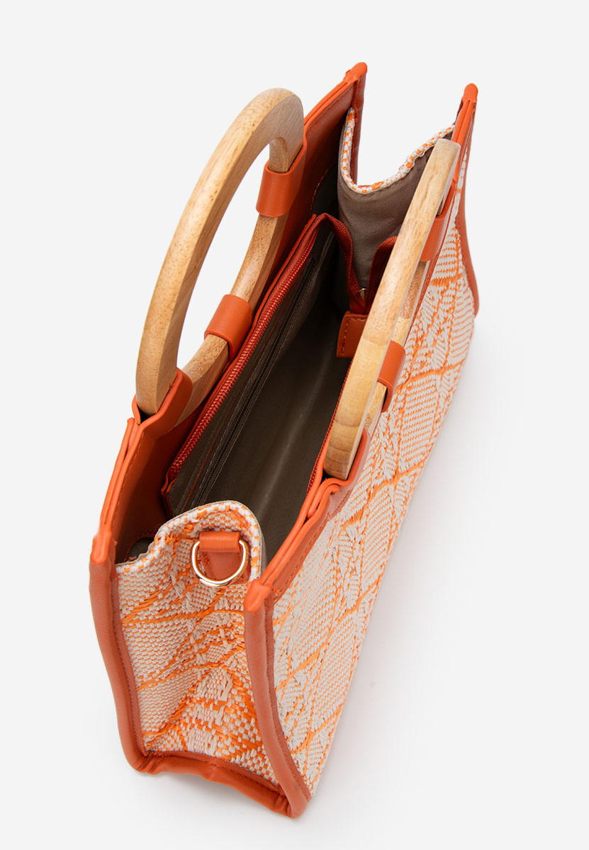 Pomarańczowe torebka do ręki Margaretta
