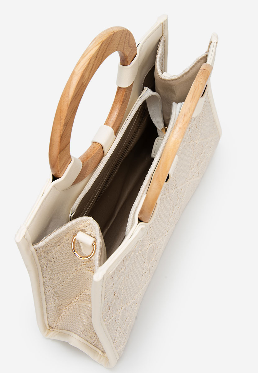 Białe torebka do ręki Margaretta