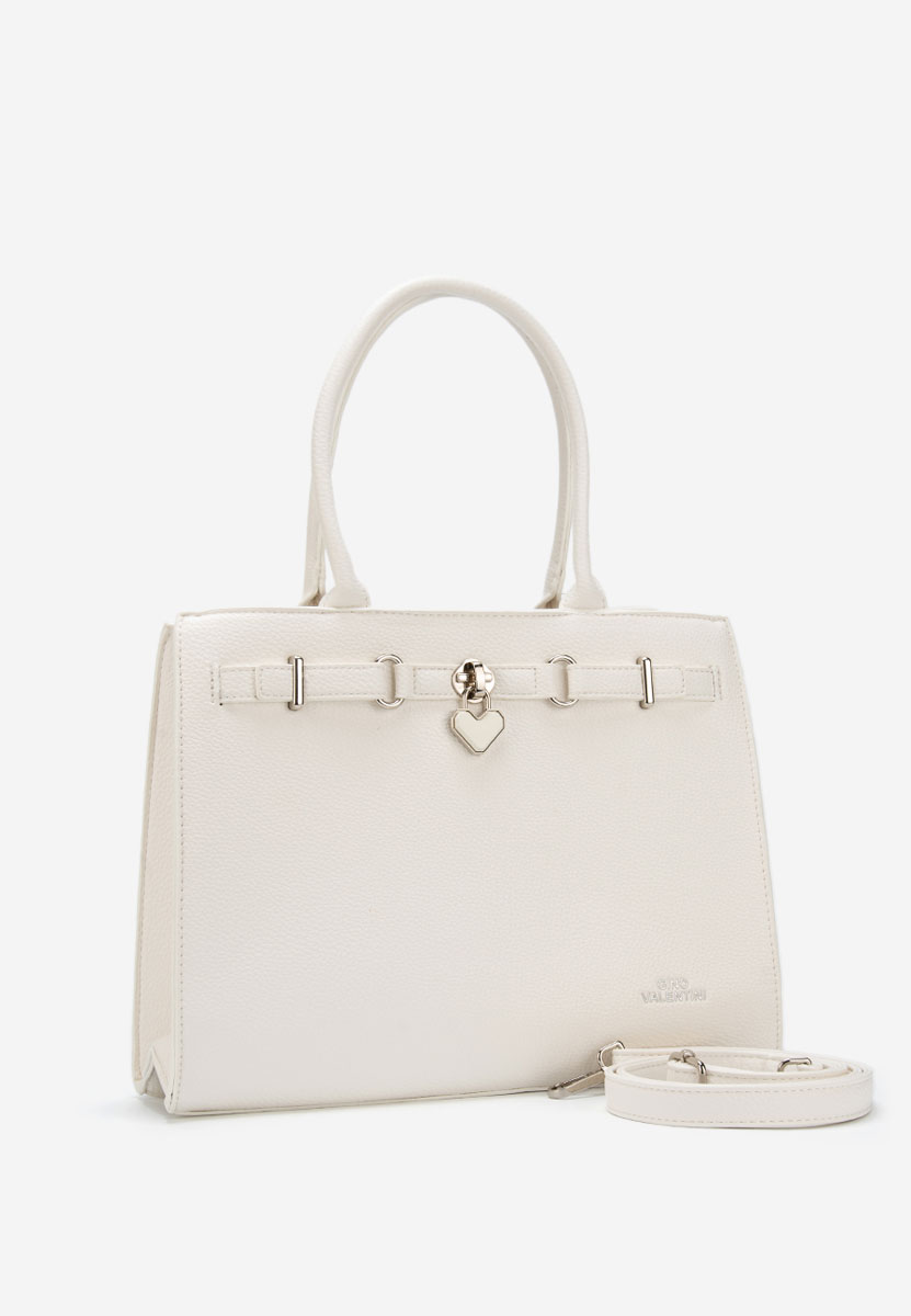 Białe torebka do biura Valiana
