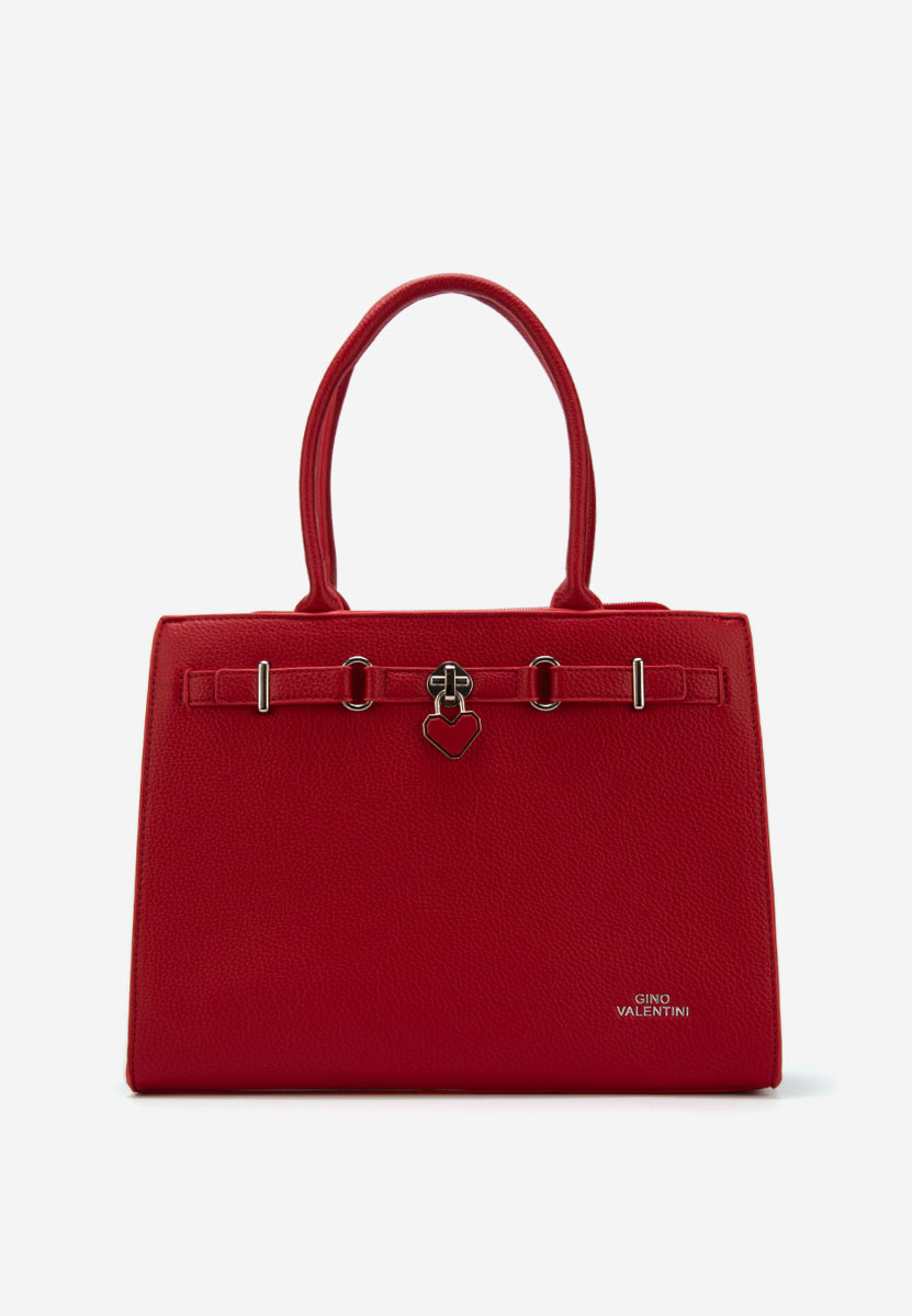 Czerwone torebka do biura Valiana
