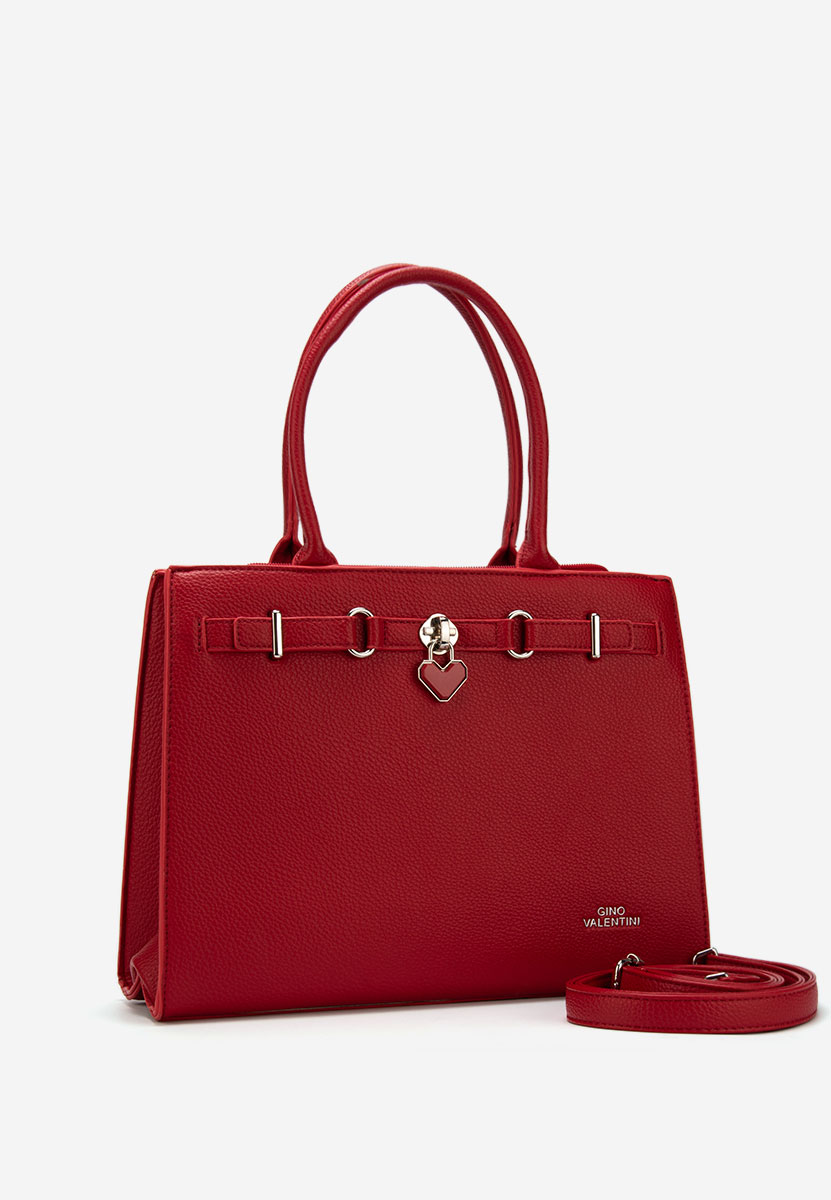 Czerwone torebka do biura Valiana