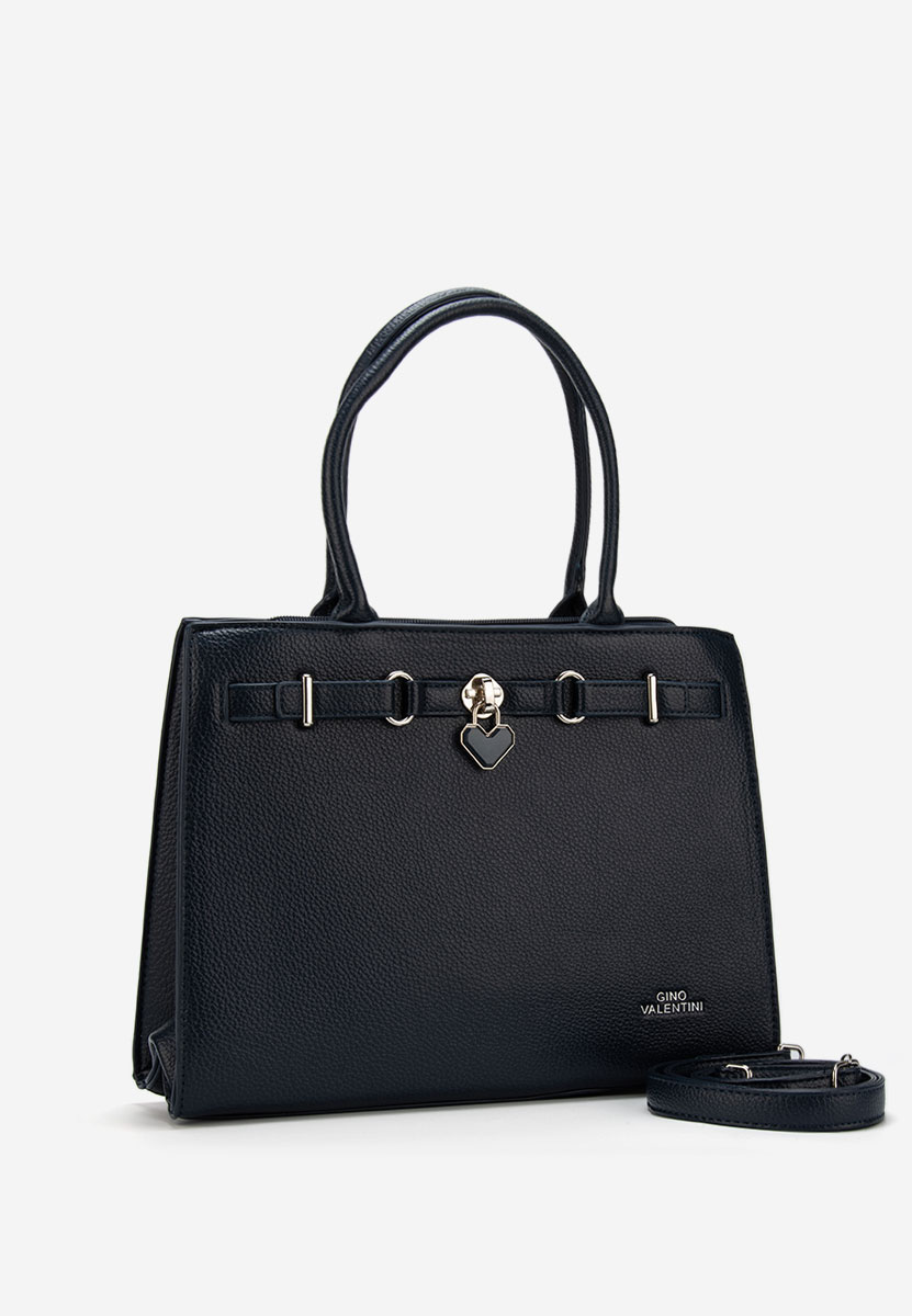 Granatowe torebka do biura Valiana