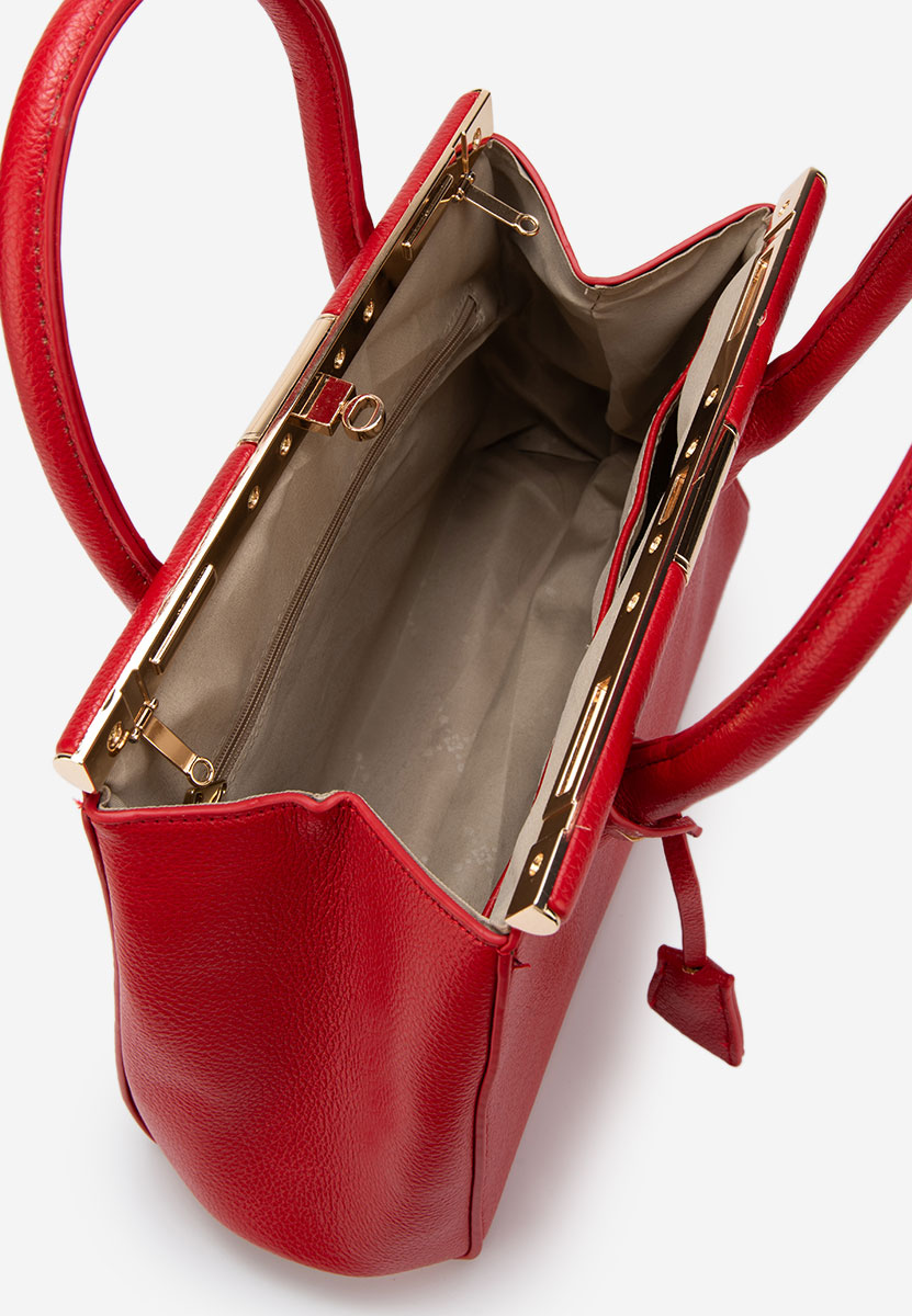 Czerwone torebka do biura Teolia