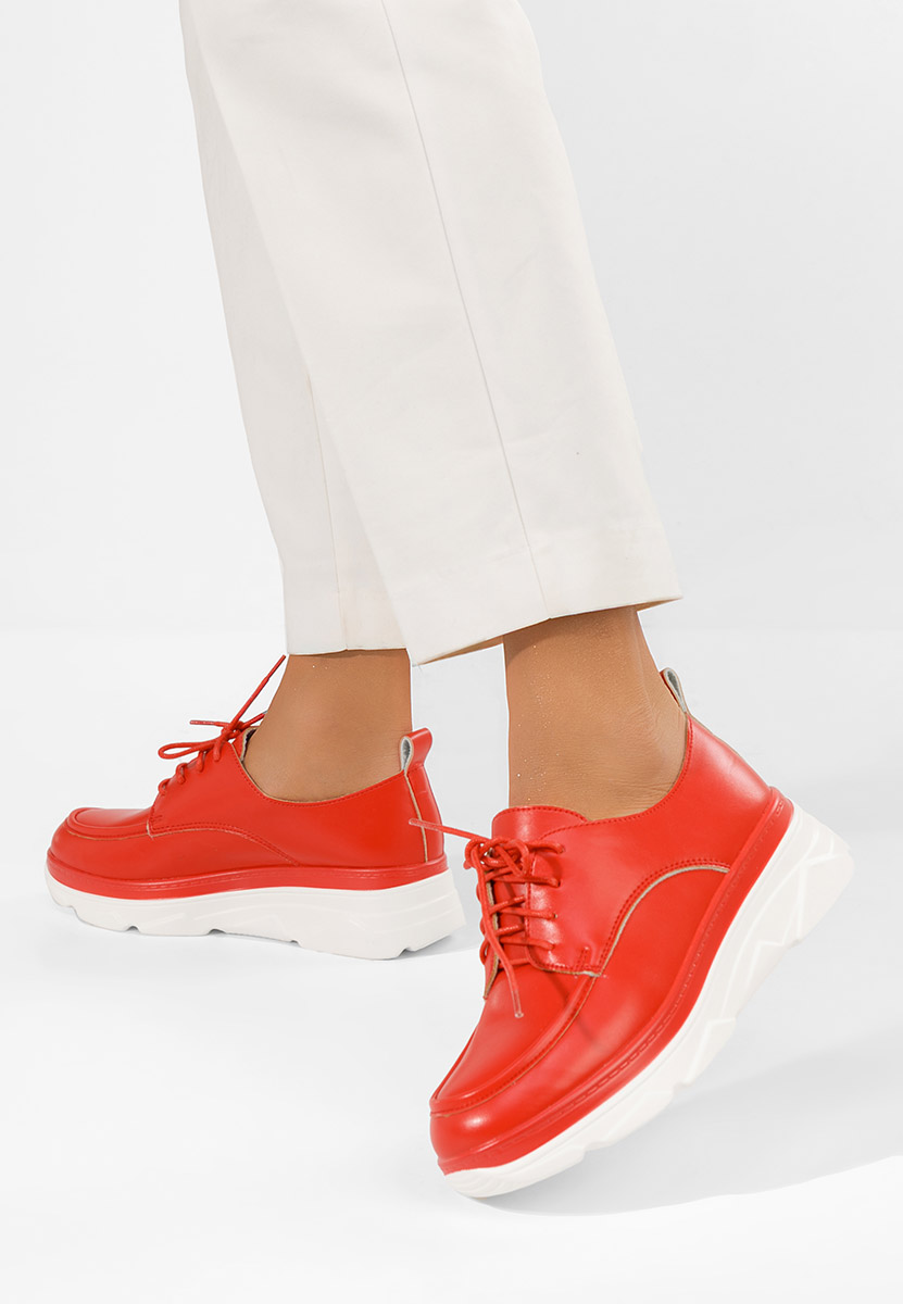 Czerwone mokasyny damskie Eleonorai