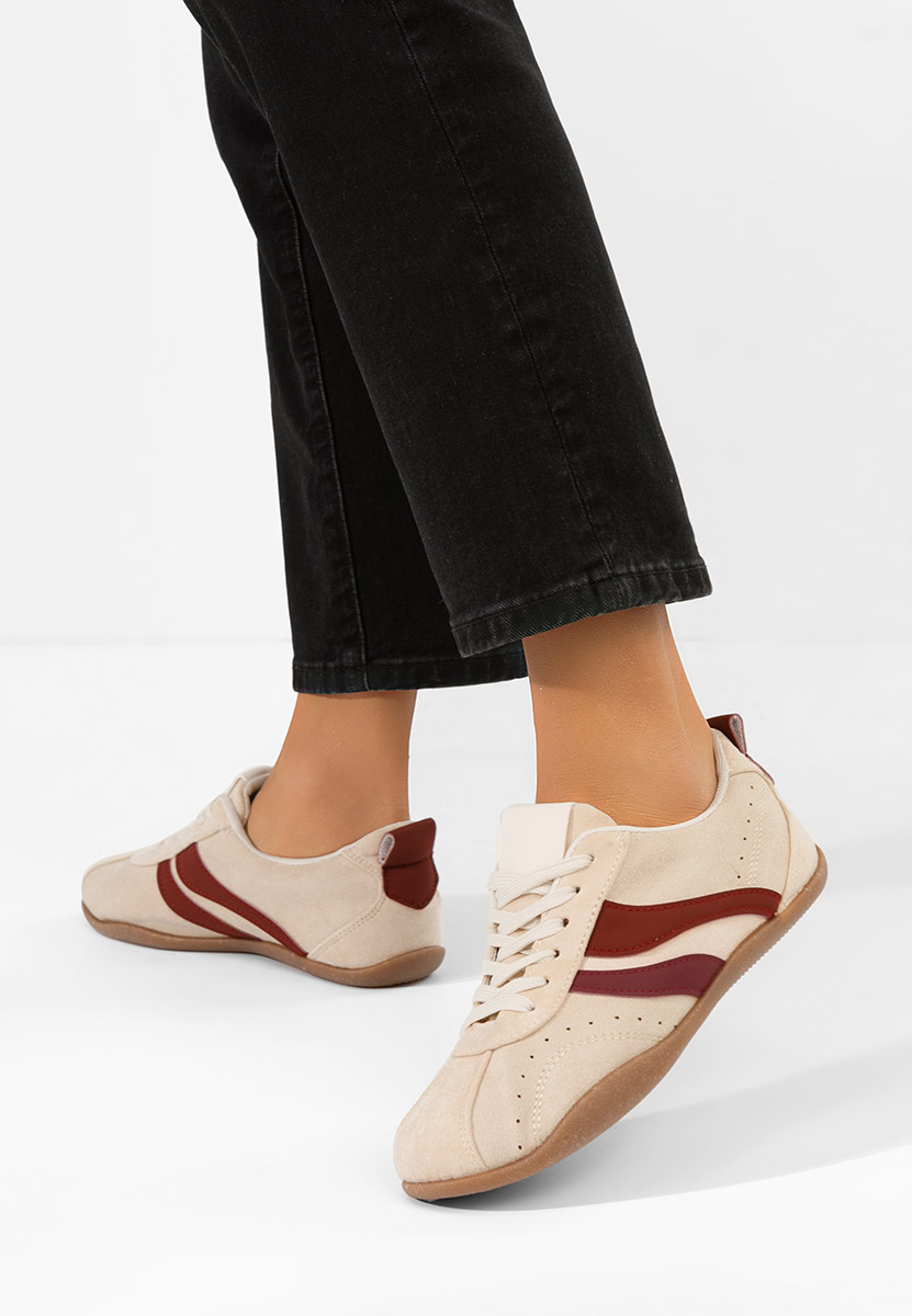 Beżowe sneakersy damskie Reissa