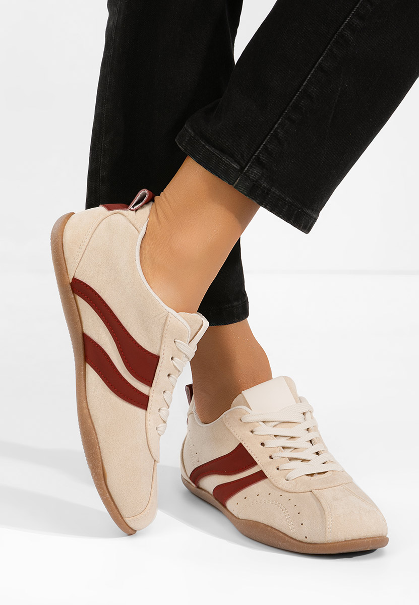 Beżowe sneakersy damskie Reissa