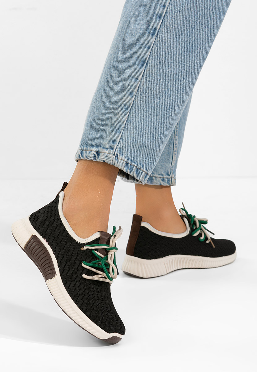 Czarne sneakersy damskie Seronia