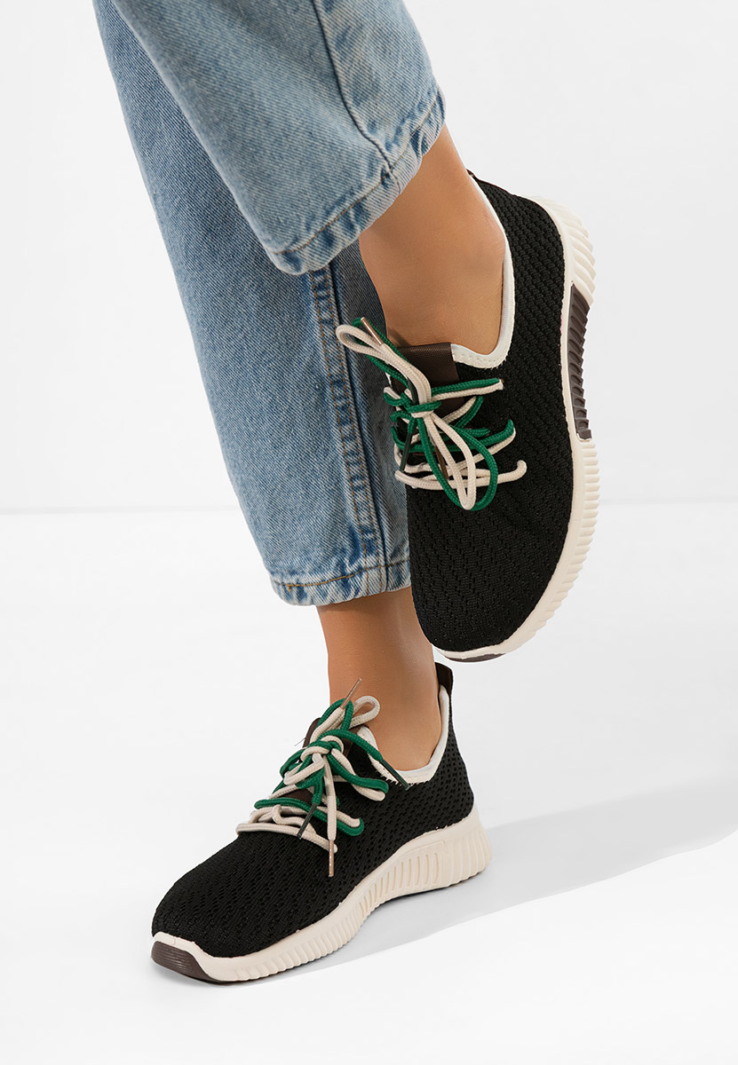 Czarne sneakersy damskie Seronia