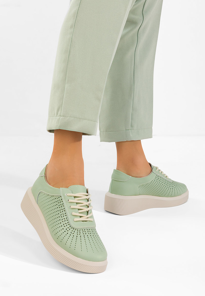 Zielone sneakersy damskie Oleiana