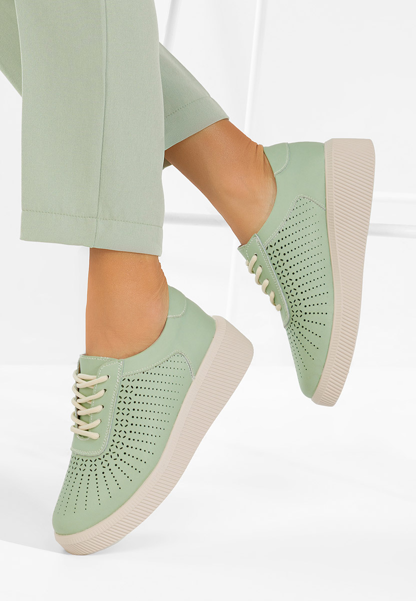 Zielone sneakersy damskie Oleiana