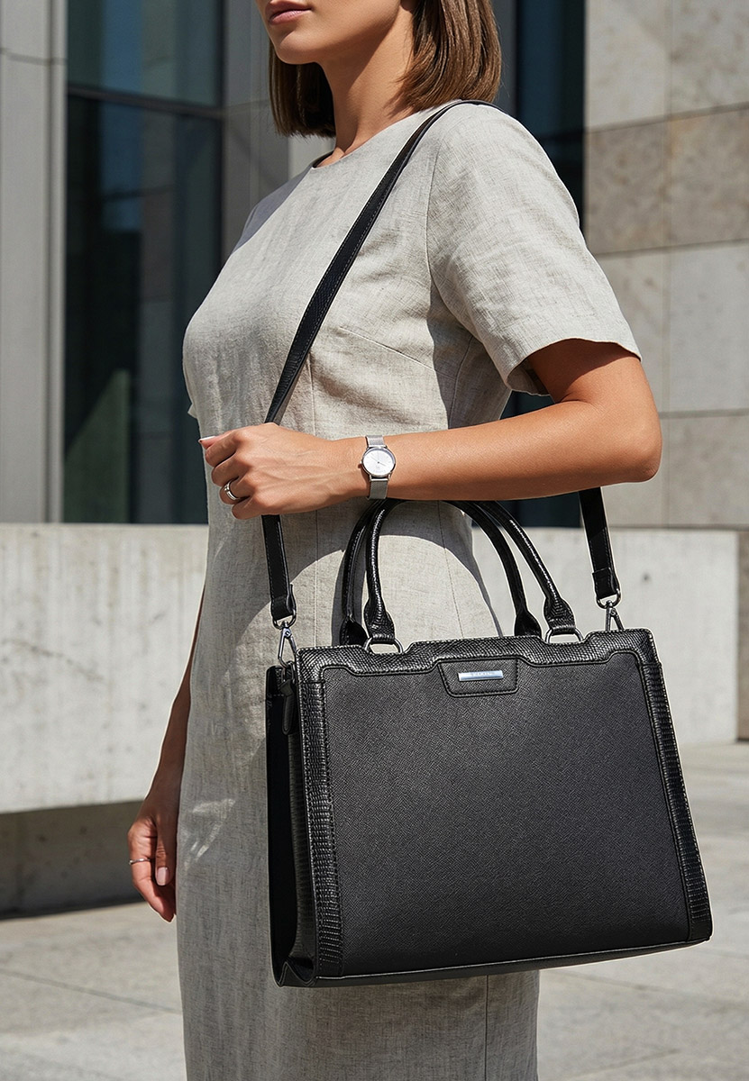 Czarna torebka do ręki Silvia Rosa 8174