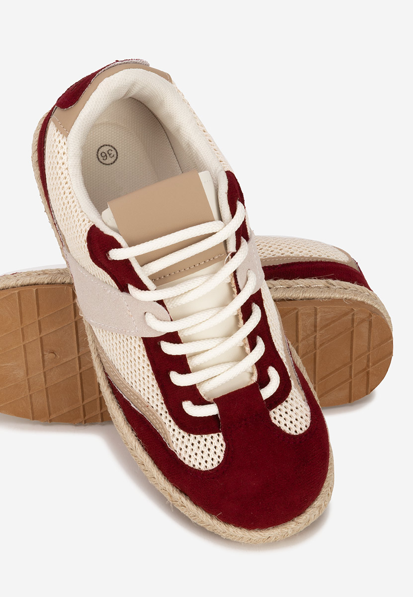 Bordowe sneakersy damskie Dianka