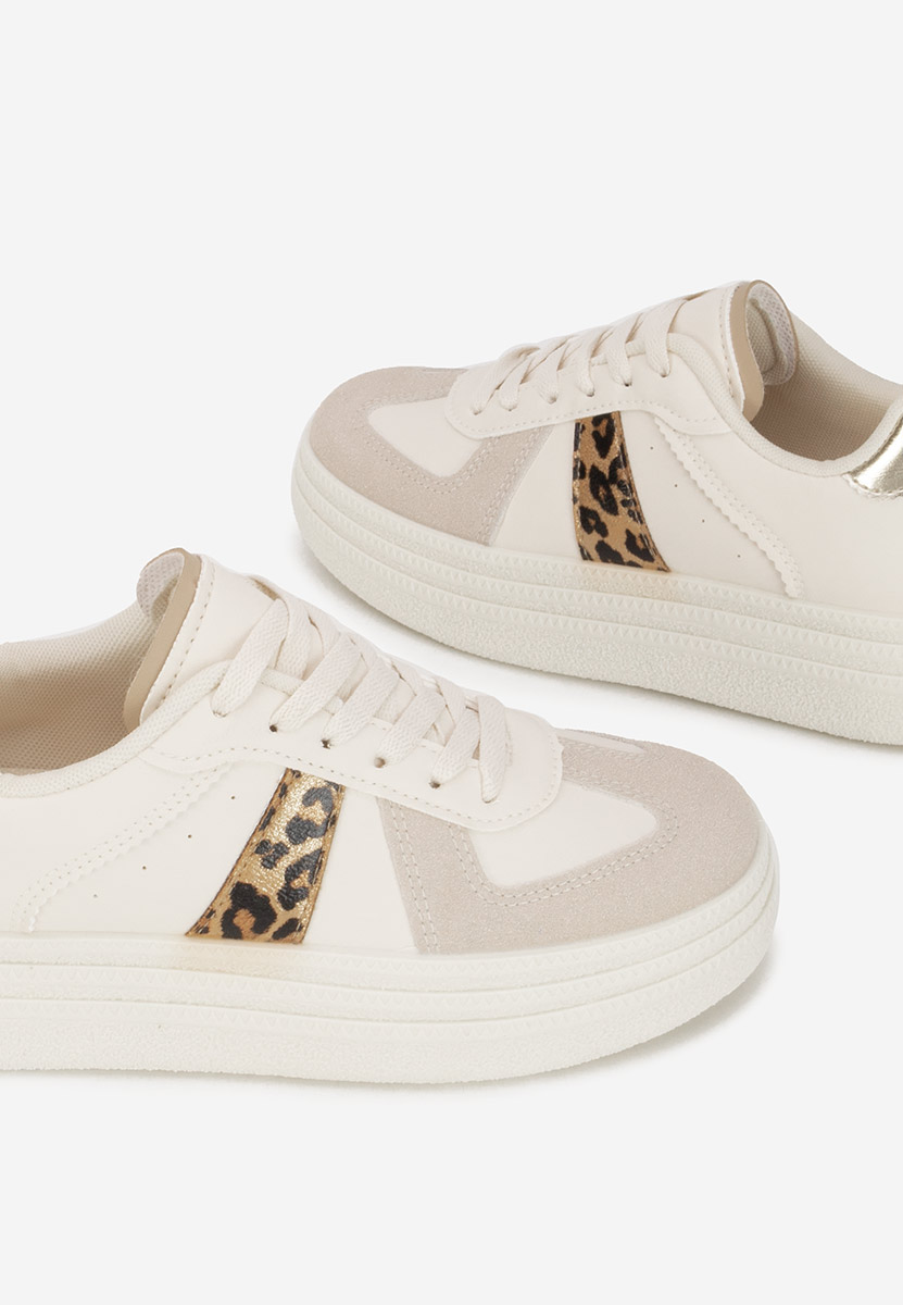 Panterkowe sneakersy na platformie Serinia