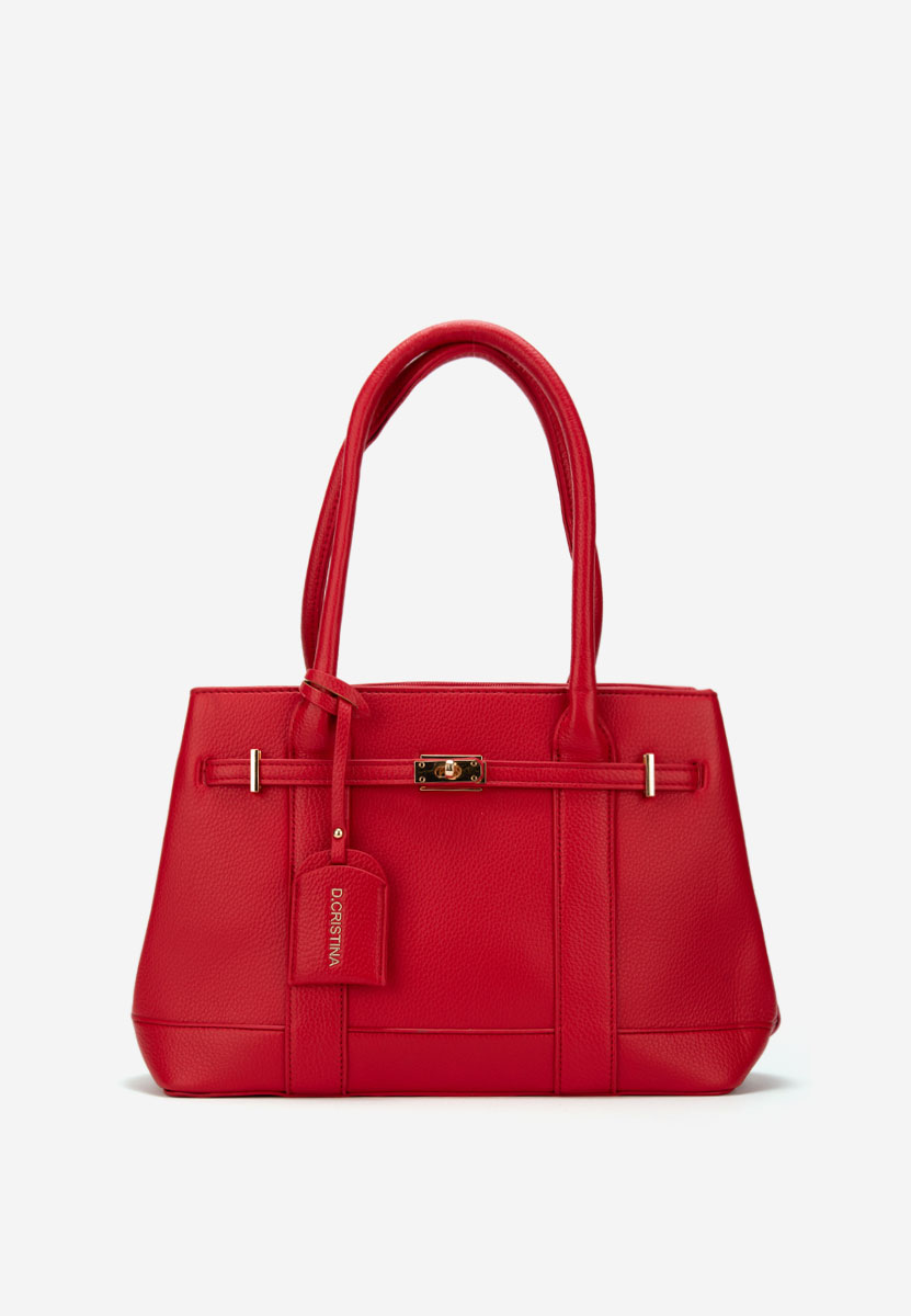 Czerwone torebka do biura Cristinna