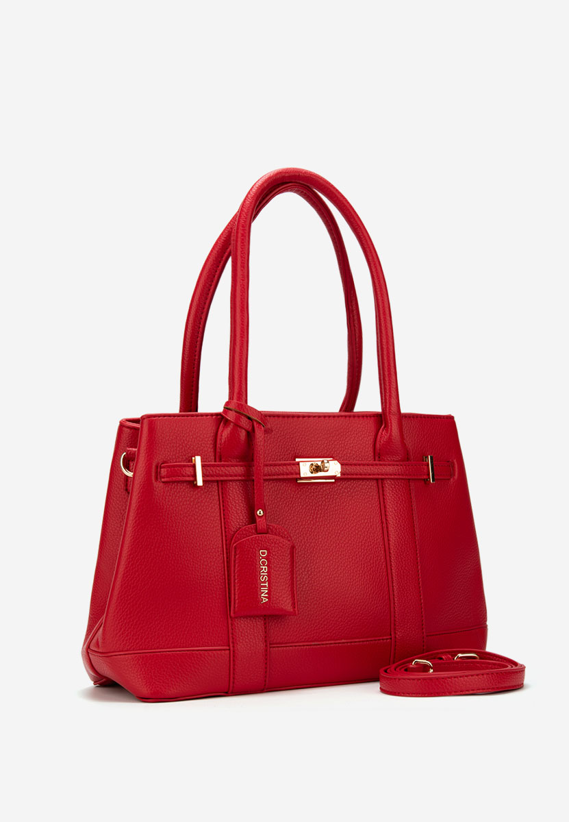 Czerwone torebka do biura Cristinna