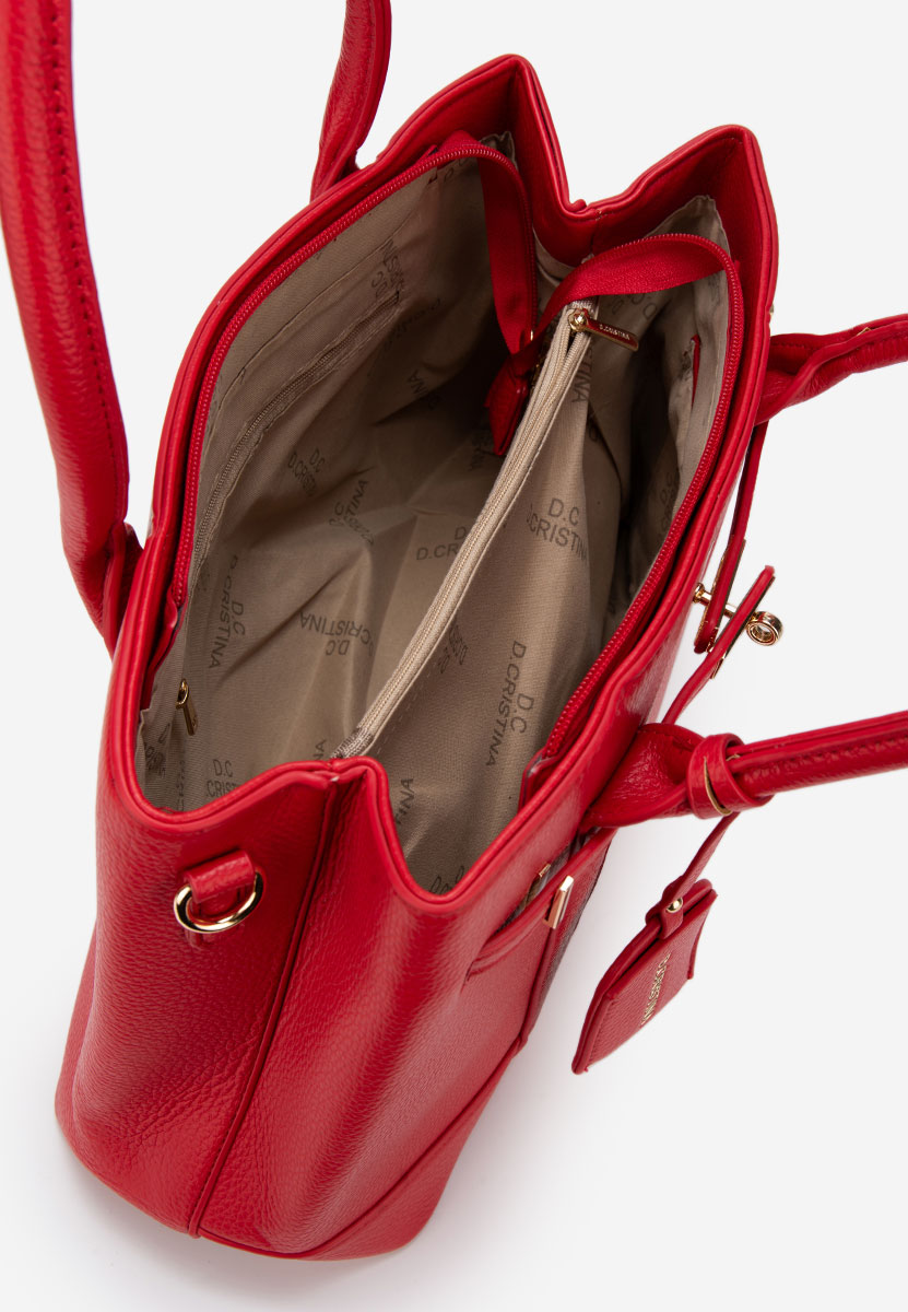 Czerwone torebka do biura Cristinna