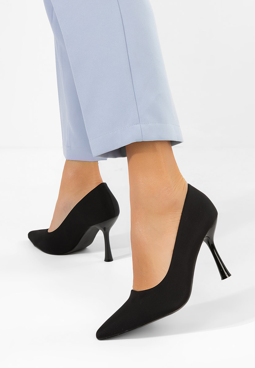 Czarne szpilki na obcasie Anuria