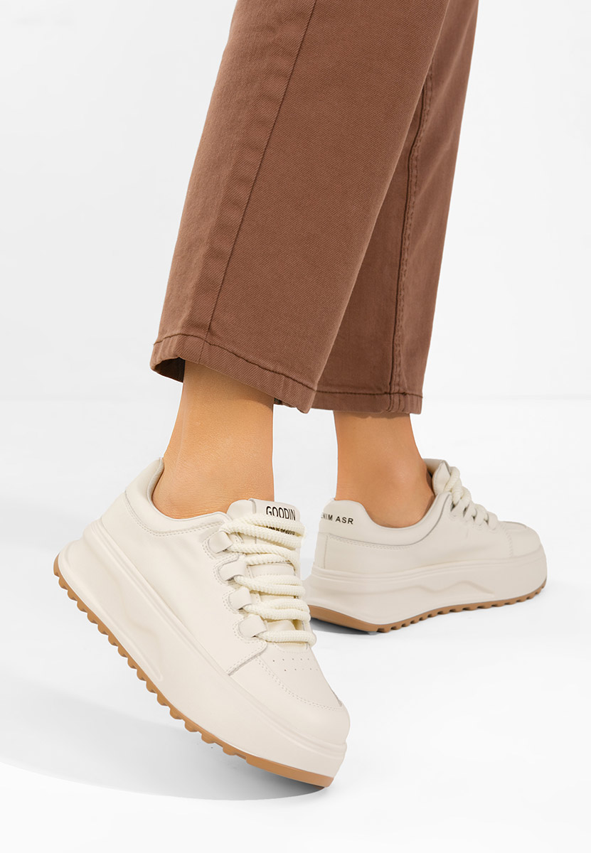 Białe sneakersy damskie Clarra