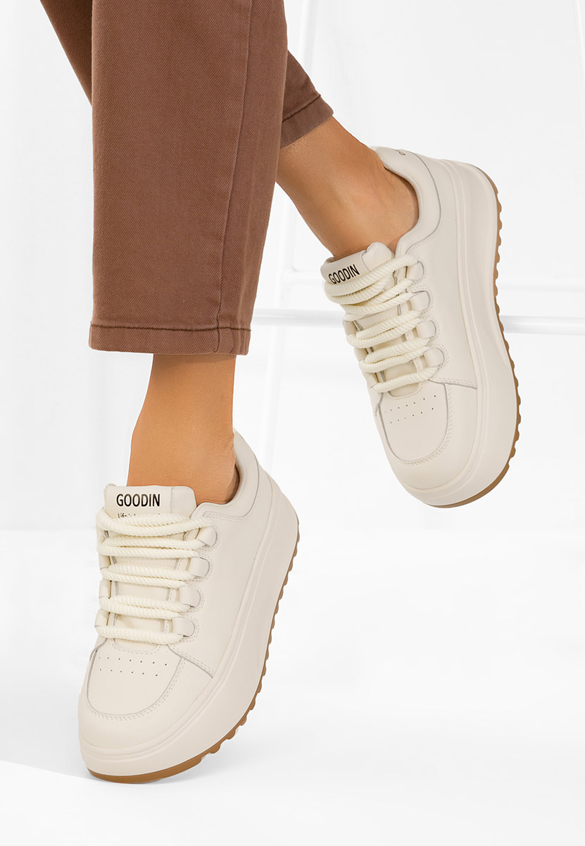 Białe sneakersy damskie Clarra