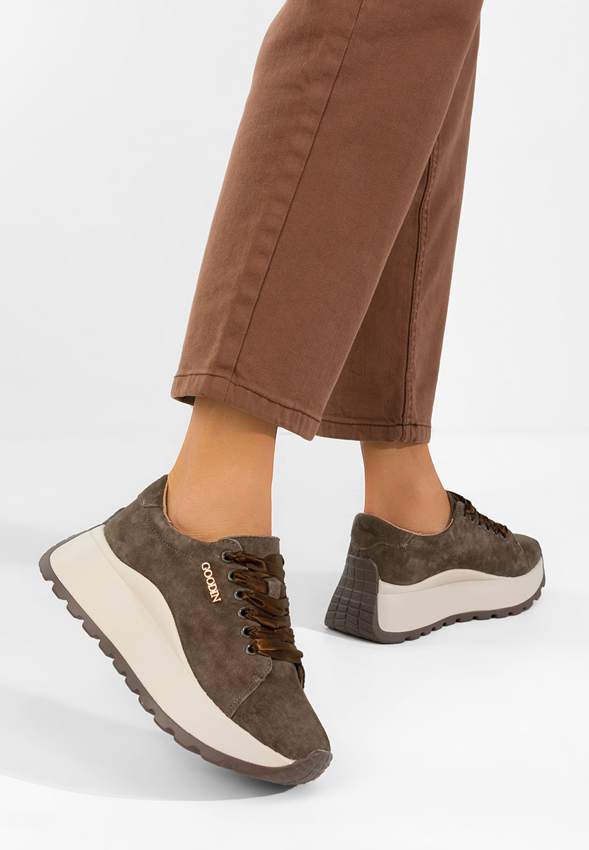 Brązowe sneakersy damskie Gonelia V2