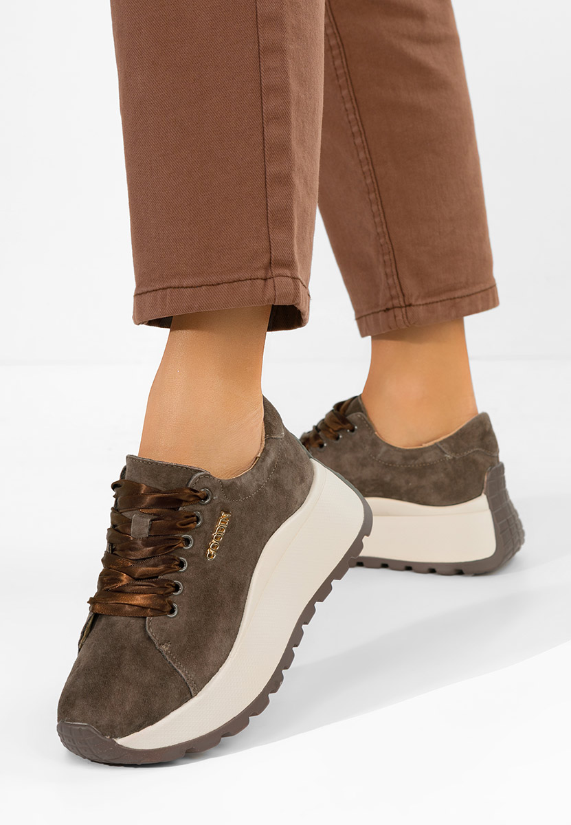 Brązowe sneakersy damskie Gonelia V2