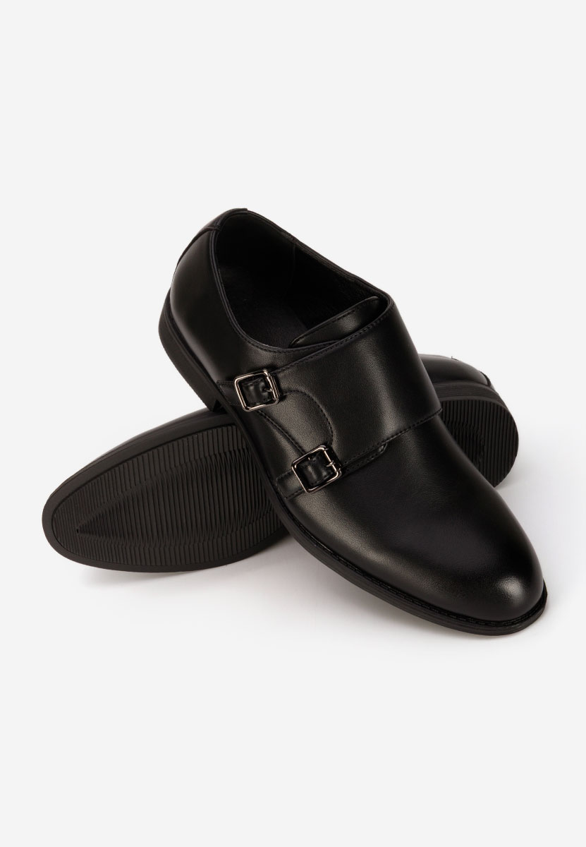 Czarne półbuty eleganckie męskie Kaidan