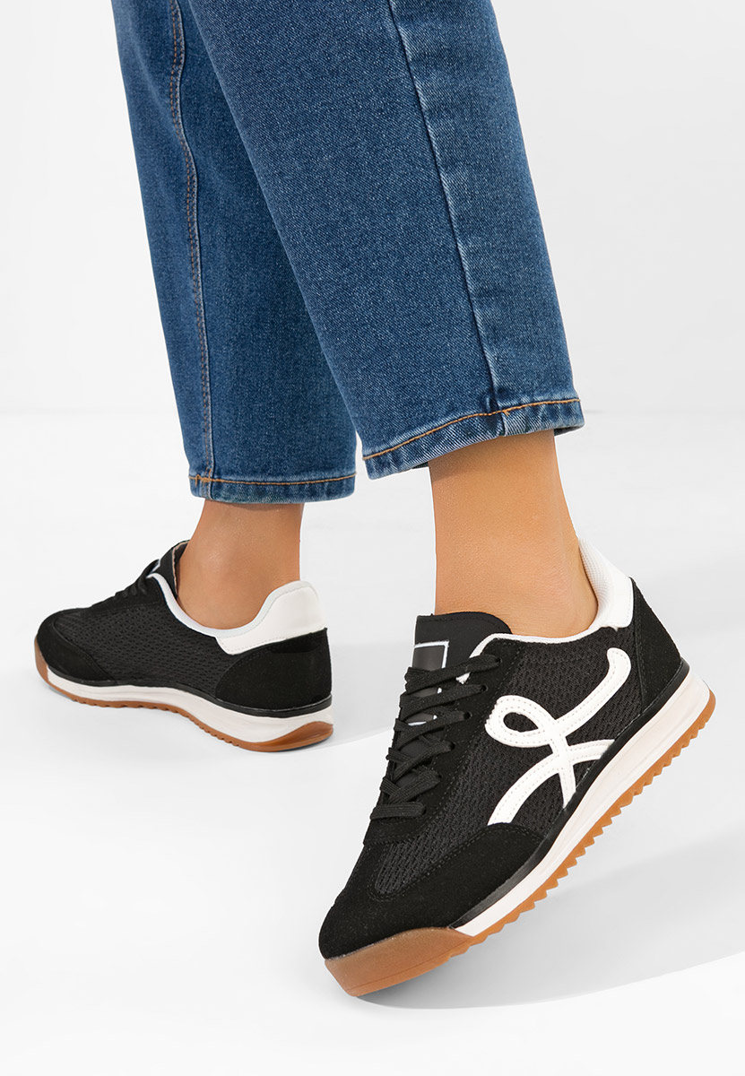 Czarne sneakersy damskie Ferrelia