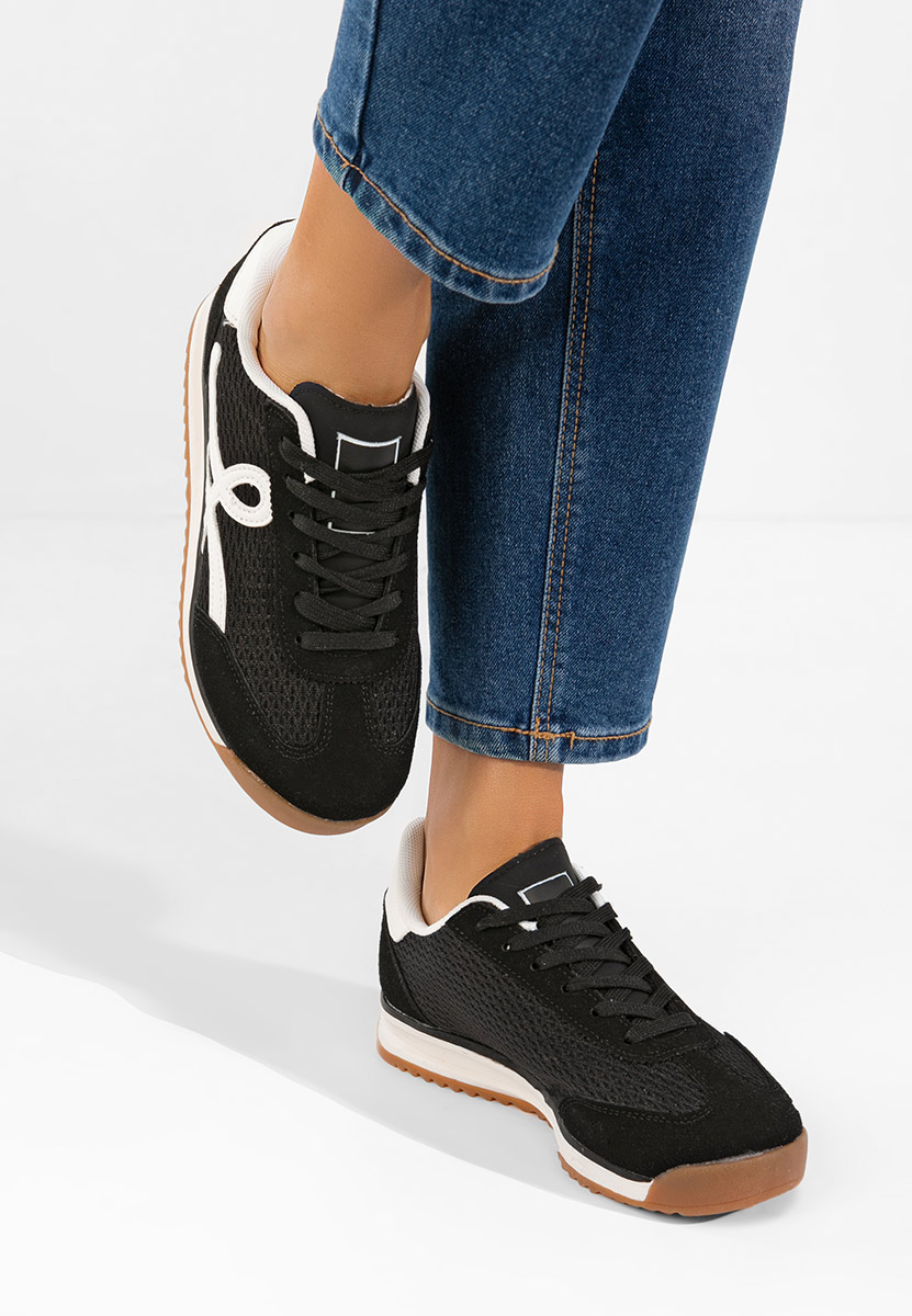 Czarne sneakersy damskie Ferrelia