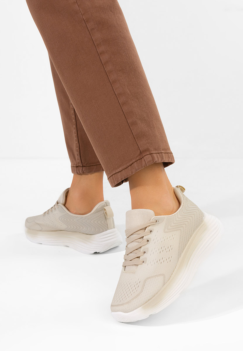 Beżowe sneakersy damskie Emetia