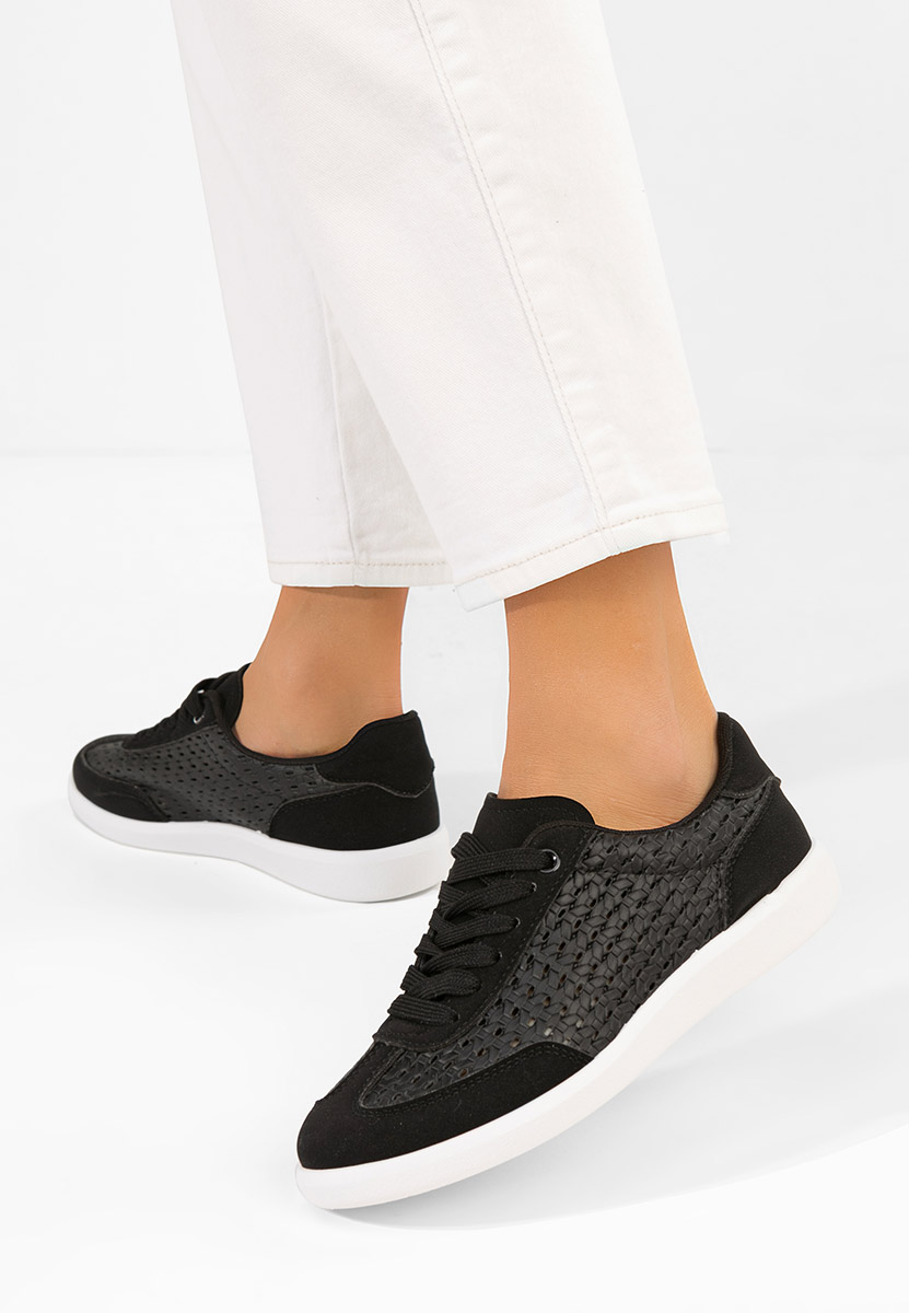 Czarne sneakersy damskie Heliana