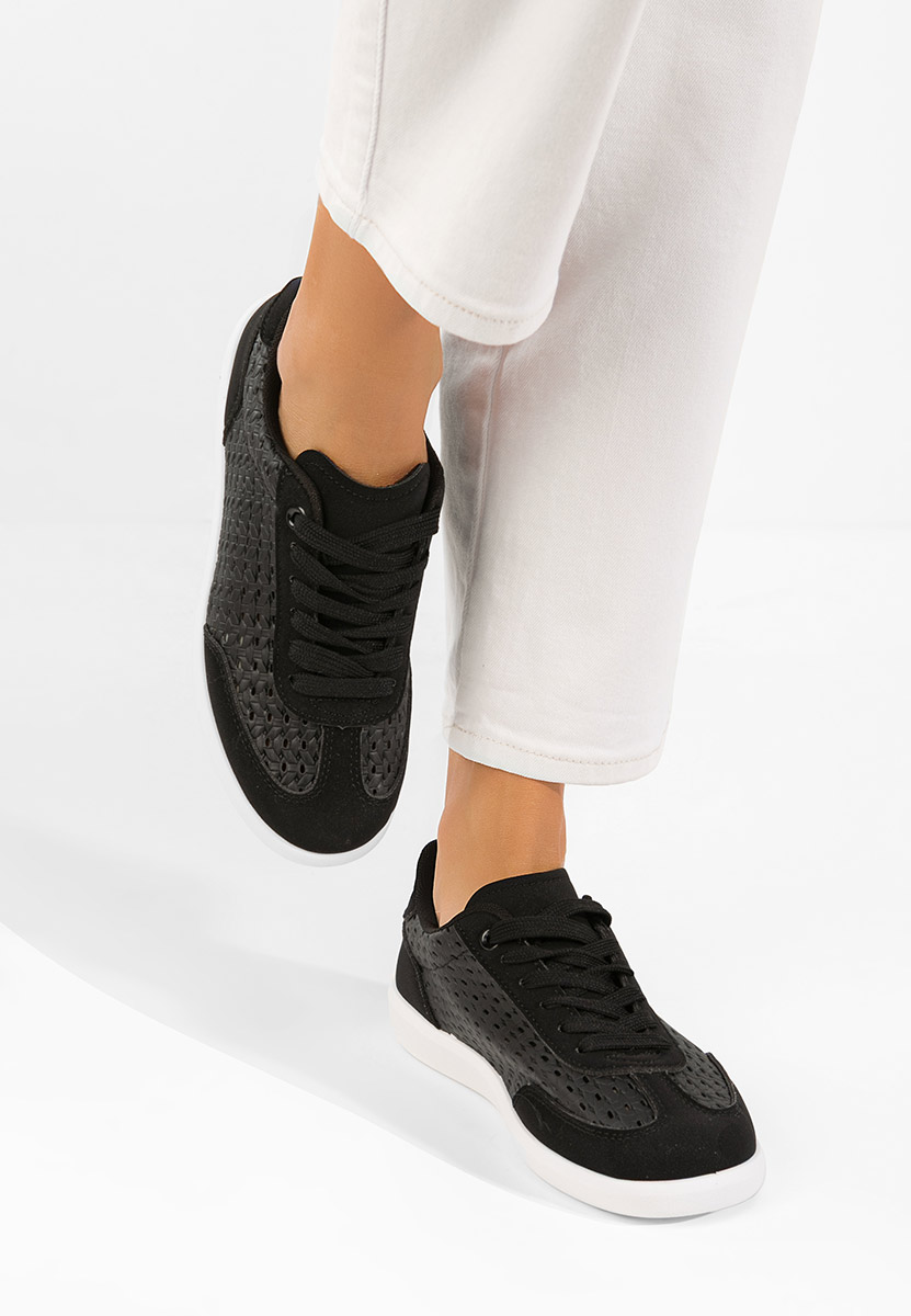 Czarne sneakersy damskie Heliana