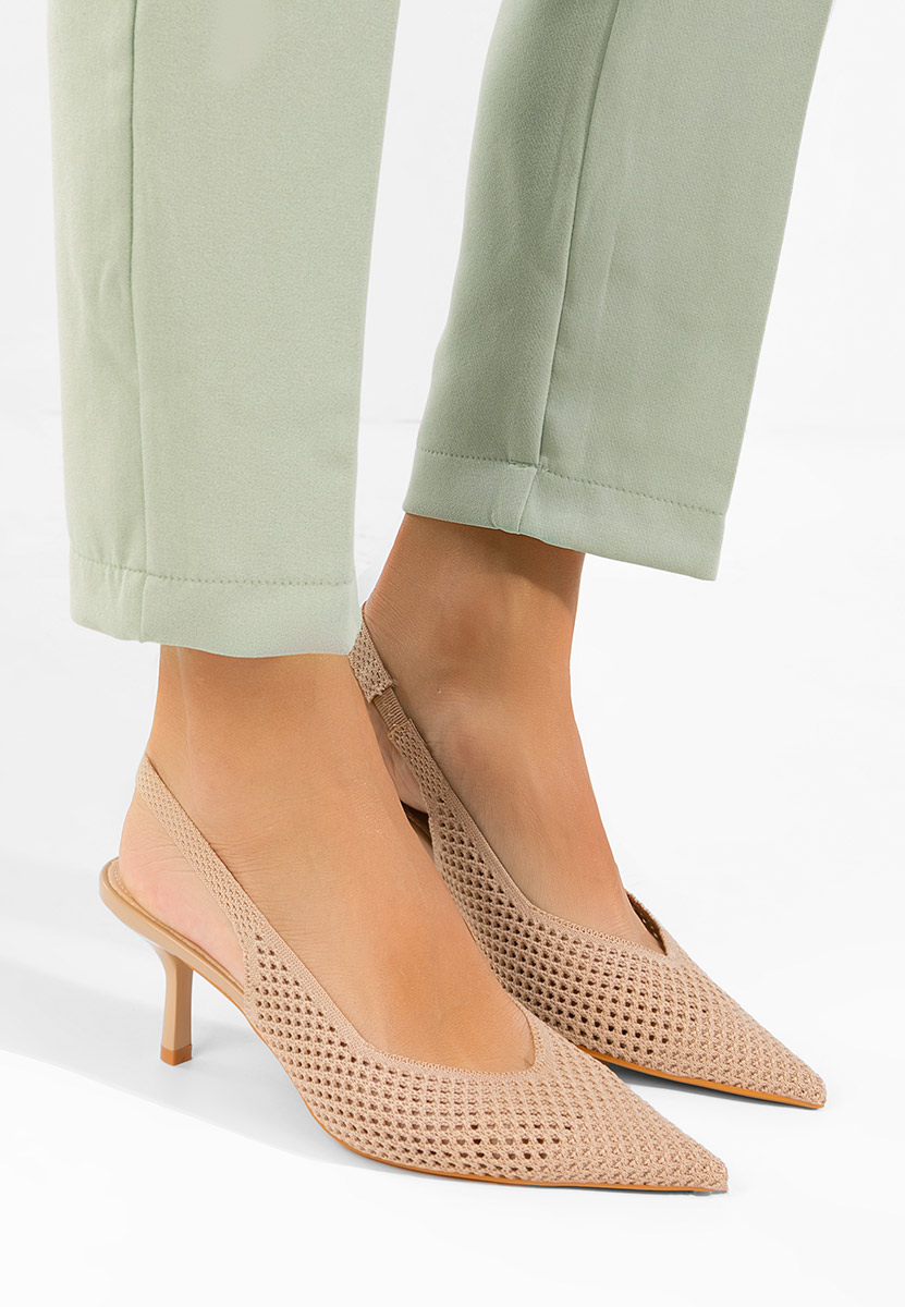 Beżowe czółenka bez pięt Maldivia V2