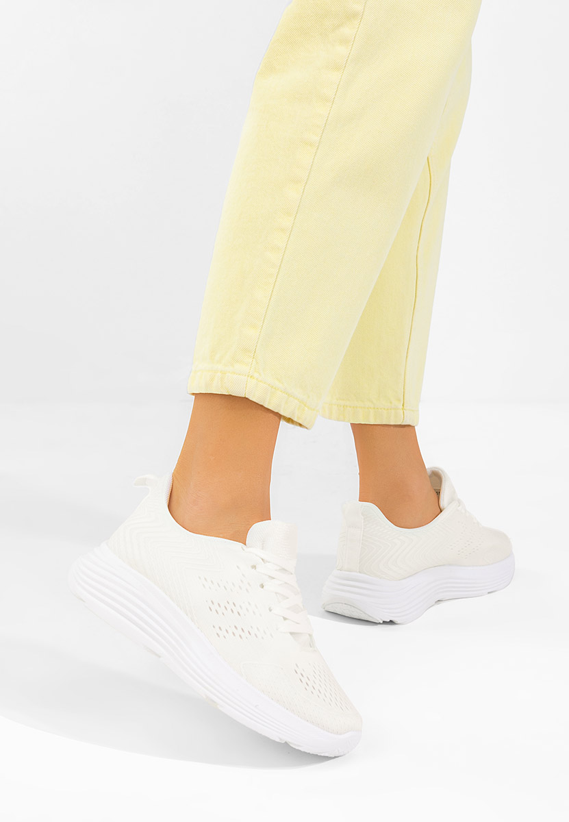 Białe sneakersy damskie Emetia