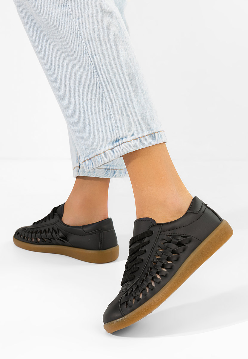 Czarne sneakersy damskie Setiana