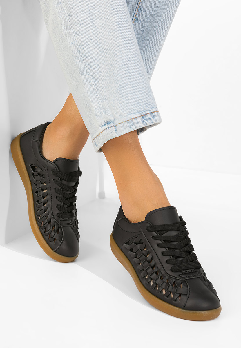 Czarne sneakersy damskie Setiana
