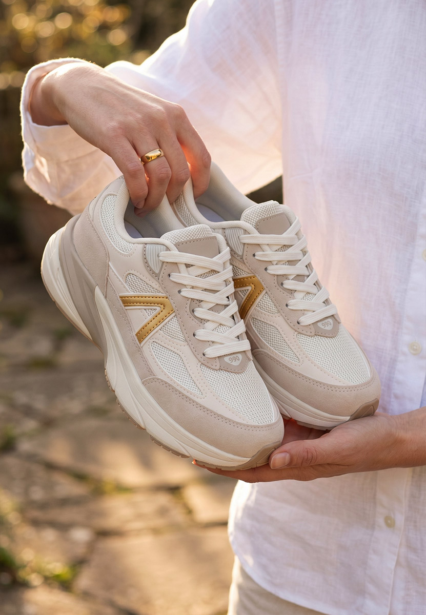 Khaki sneakersy damskie Sidonya