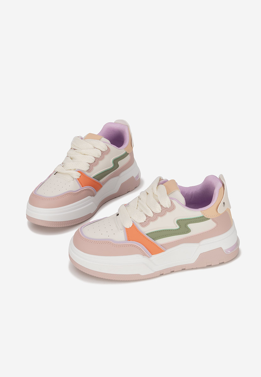Różowe sneakersy na platformie Atanasia