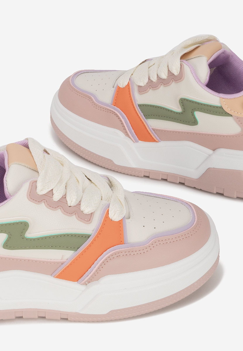 Różowe sneakersy na platformie Atanasia