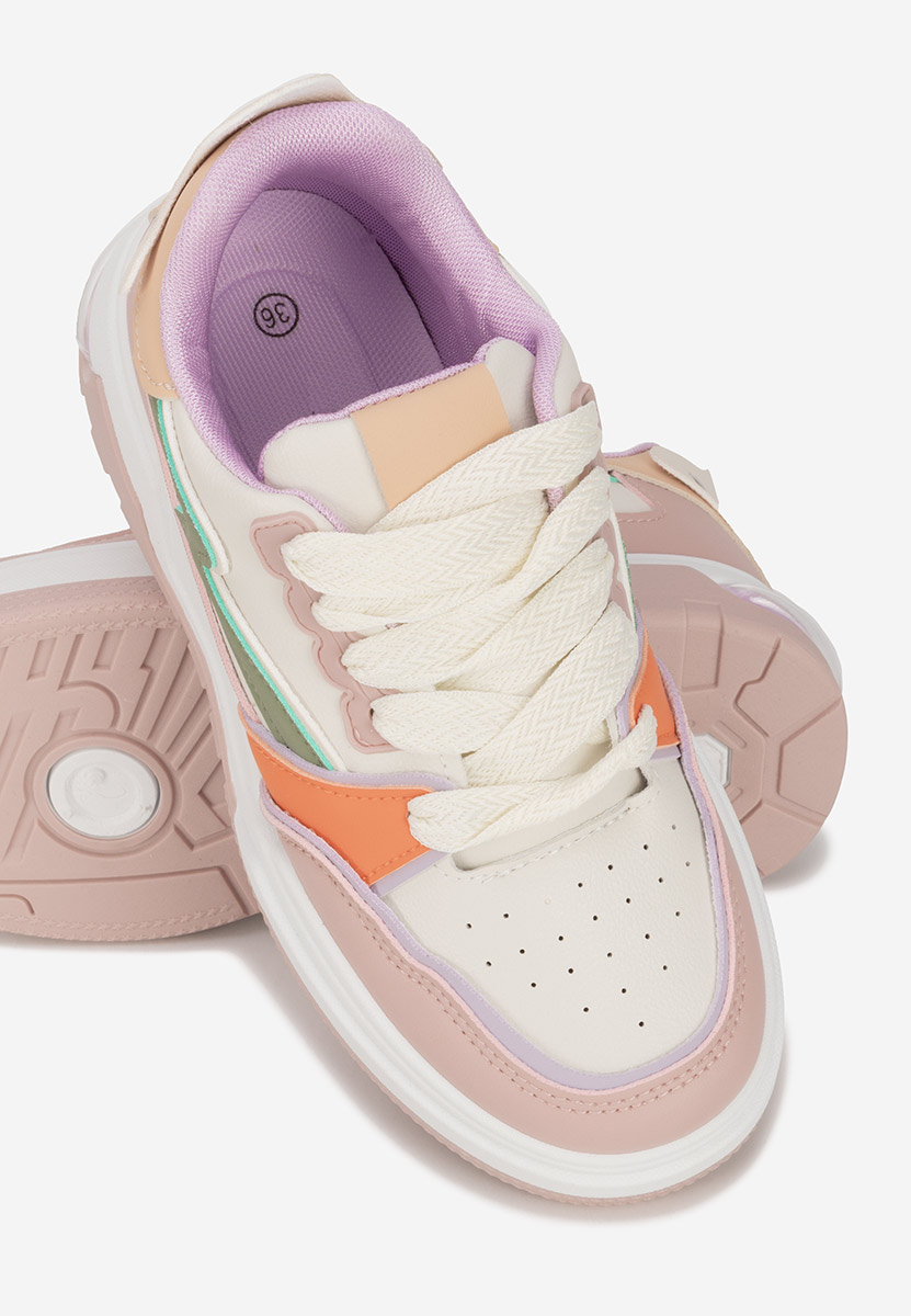 Różowe sneakersy na platformie Atanasia