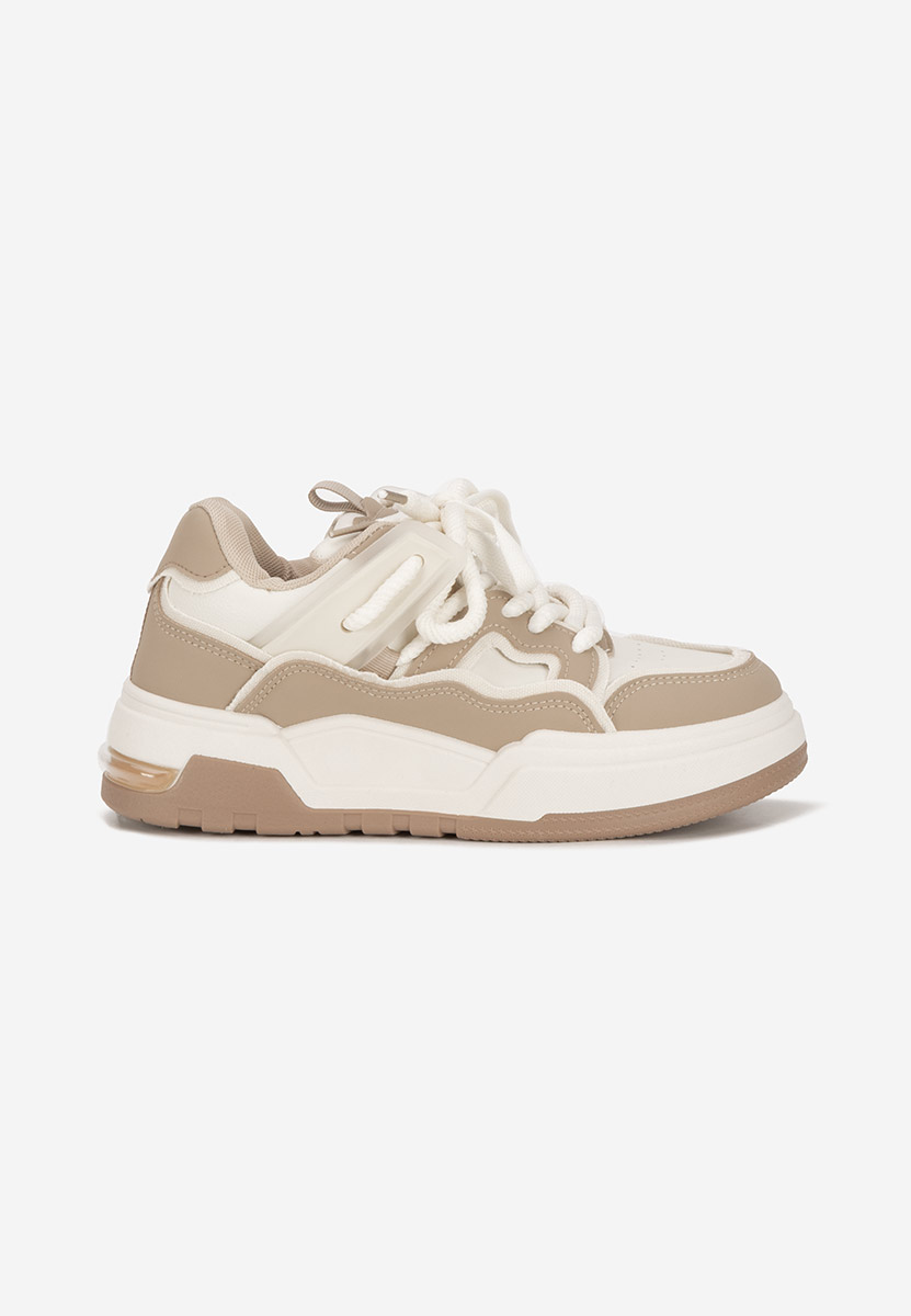 Khaki sneakersy na platformie Cinzela