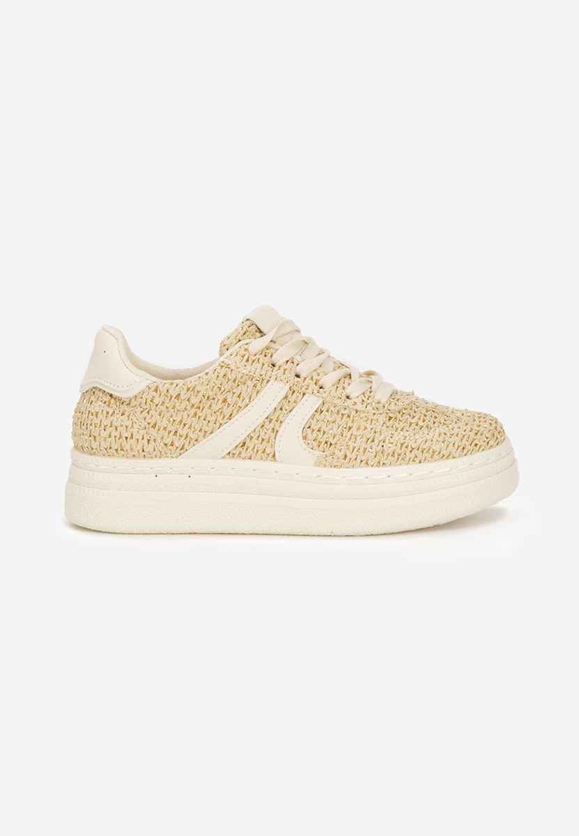 Beżowe sneakersy damskie Zareena