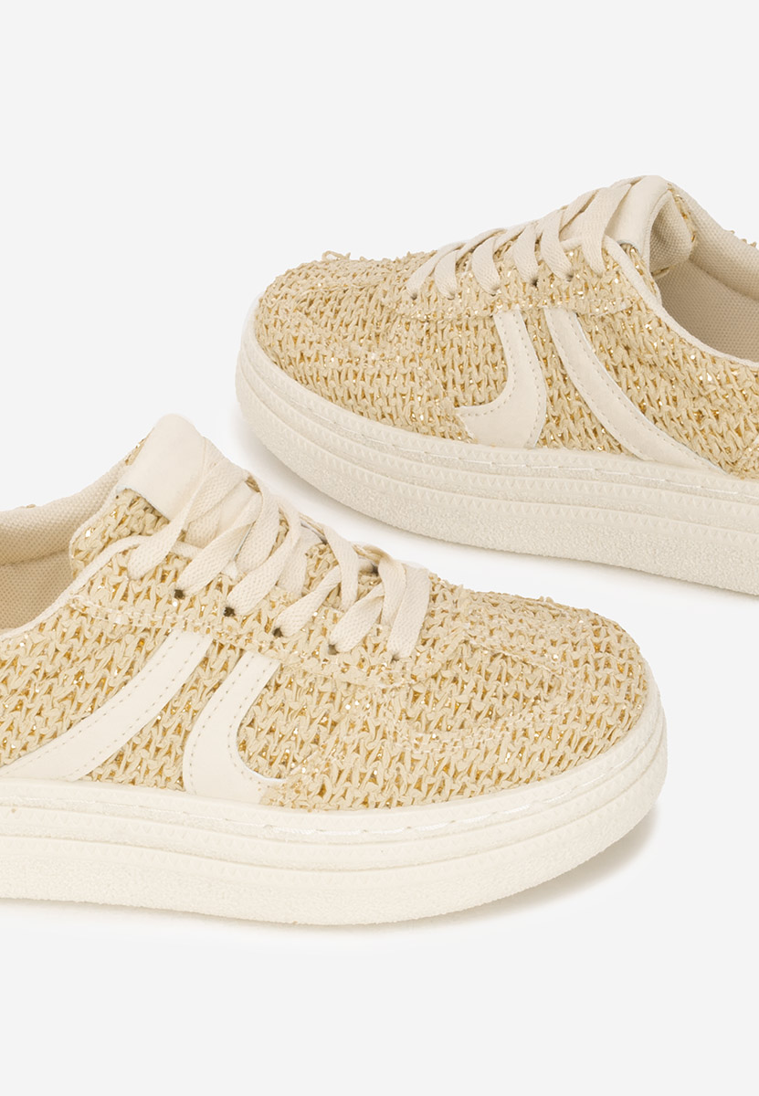 Beżowe sneakersy damskie Zareena