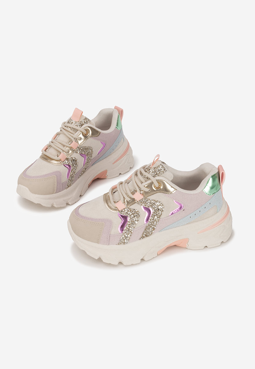 Wielokolorowy sneakersy na platformie Odinea