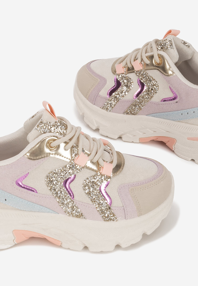 Wielokolorowy sneakersy na platformie Odinea