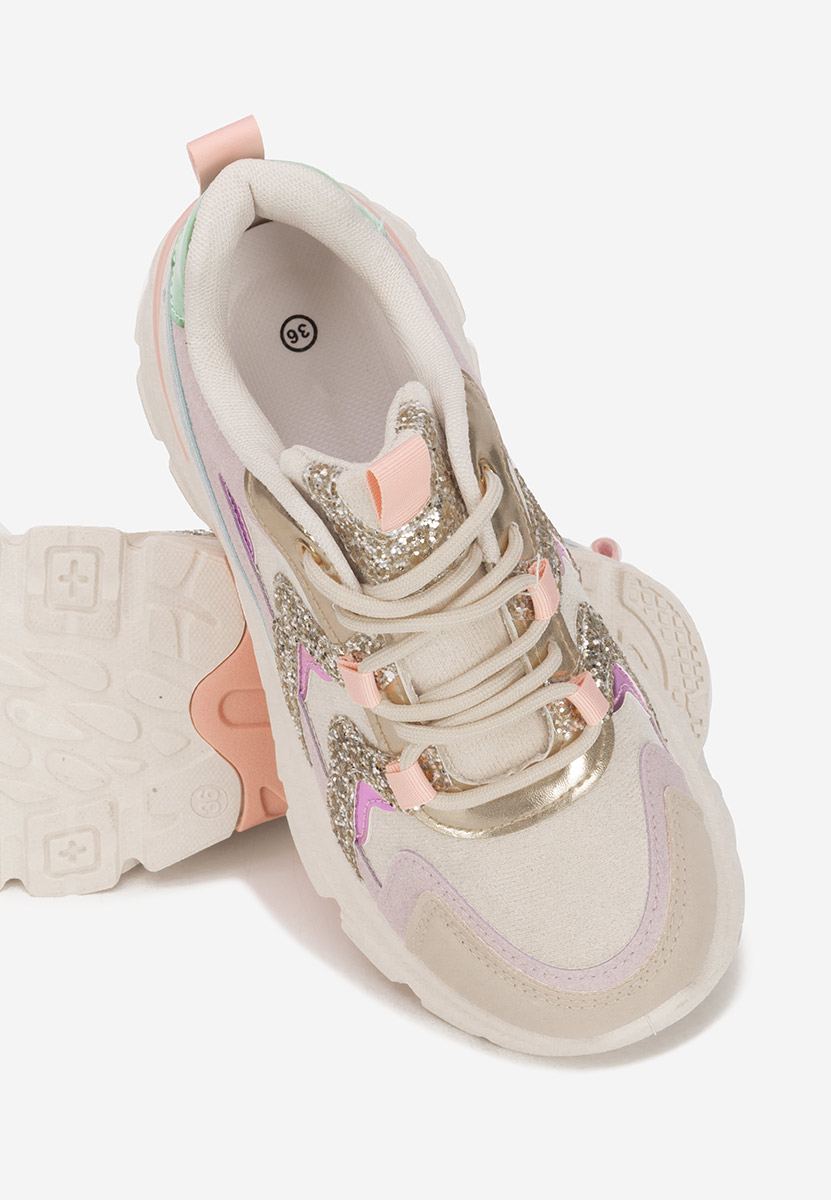 Wielokolorowy sneakersy na platformie Odinea