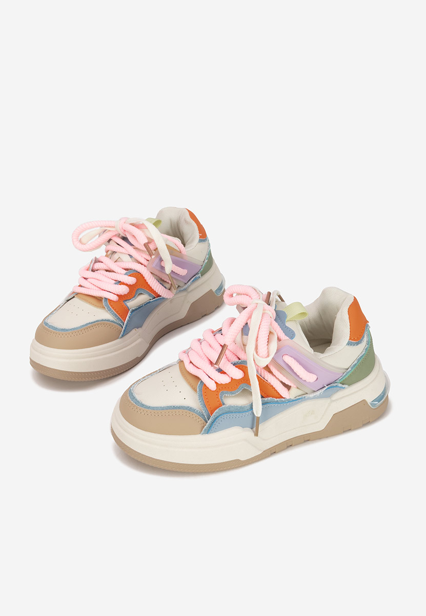 Wielokolorowy sneakersy na platformie Cinzela