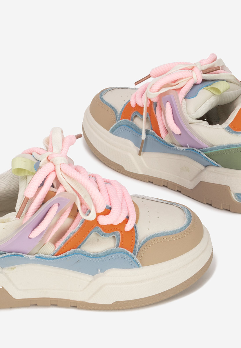 Wielokolorowy sneakersy na platformie Cinzela