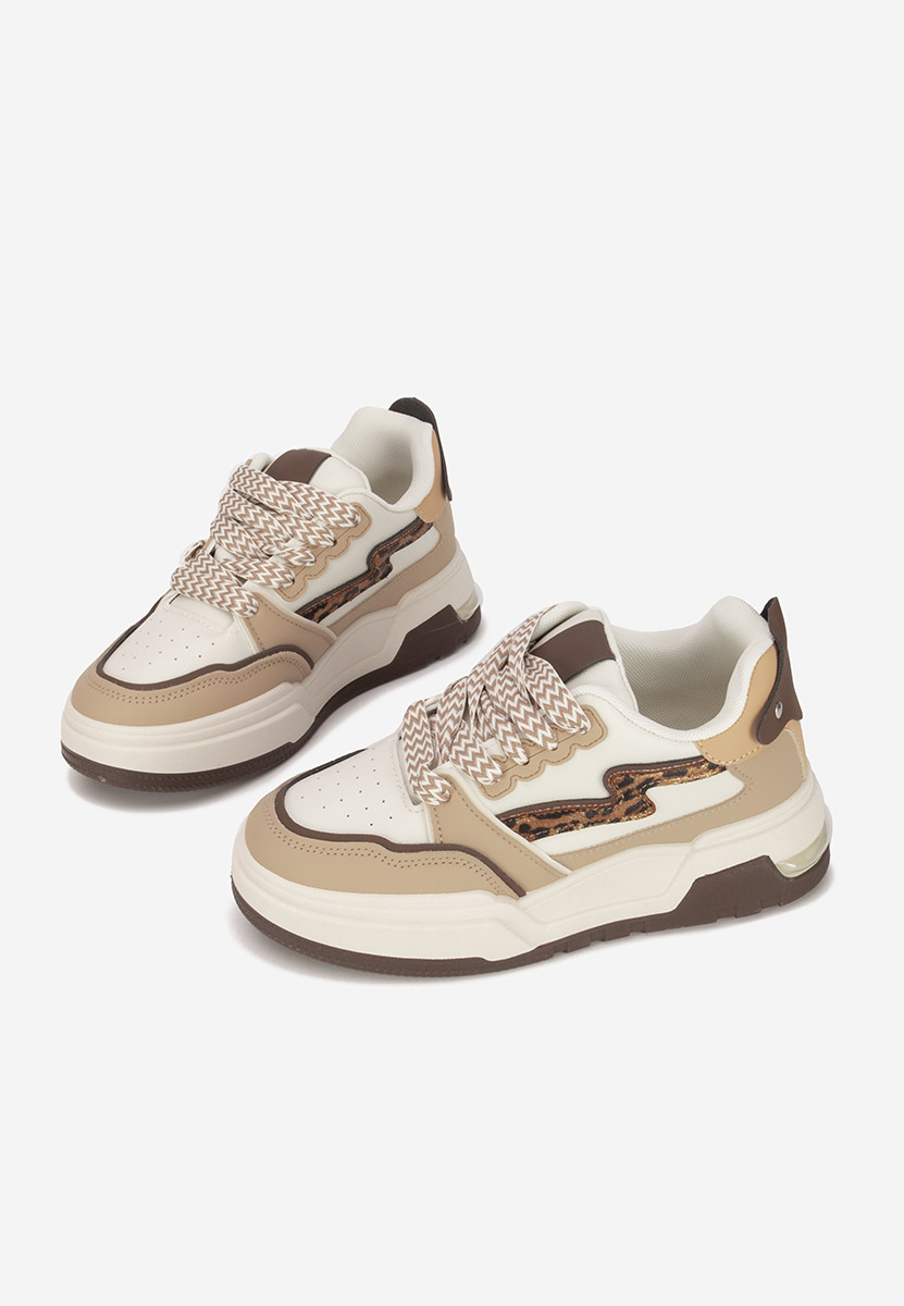 Beżowe sneakersy na platformie Atanasia V2