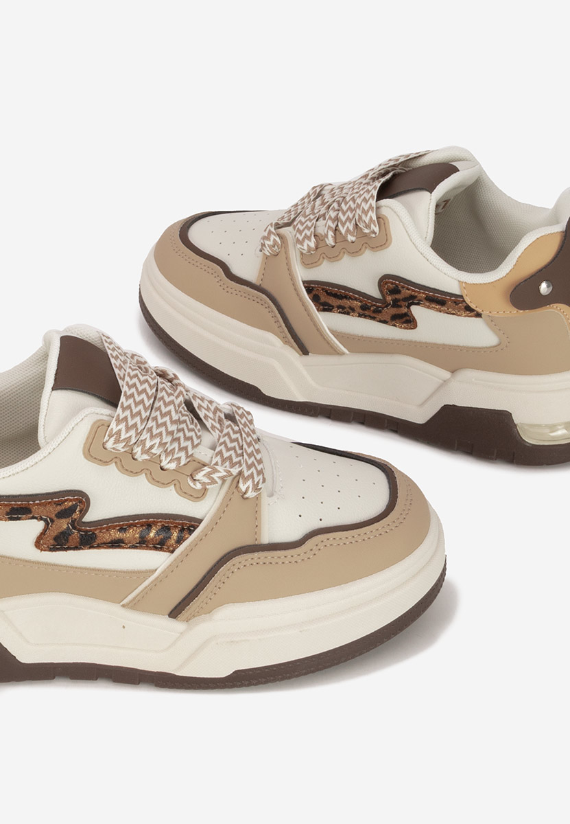 Beżowe sneakersy na platformie Atanasia V2